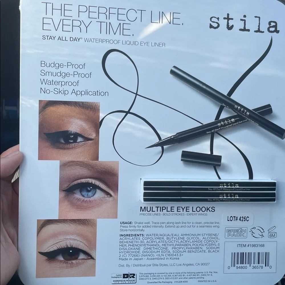 Stila Waterproof Liquid Eyeliner — Black 2 pack